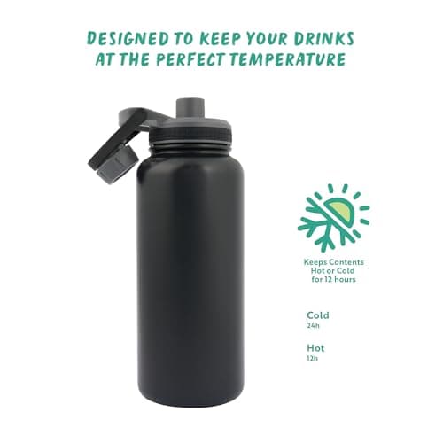Polar Gear 1L Insulated Water Bottle - Double Wall Vacuum + Dust Cover Cap — view 4