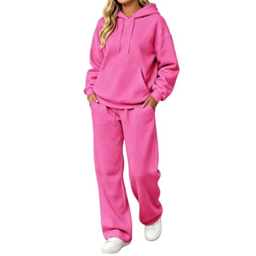 Tracksuit Womens Full Set Pullover Hoodie Wide Leg Trousers 2 Piece Outfits — view 2