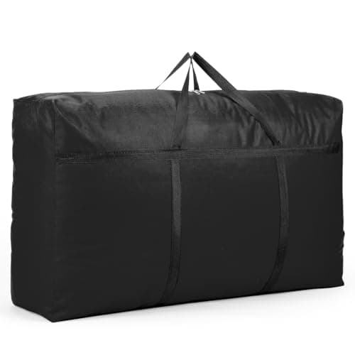 YiMiLiu 180L Extra Large Storage Bag Waterproof Luggage Bag Heavy Duty Moving Bag (black)