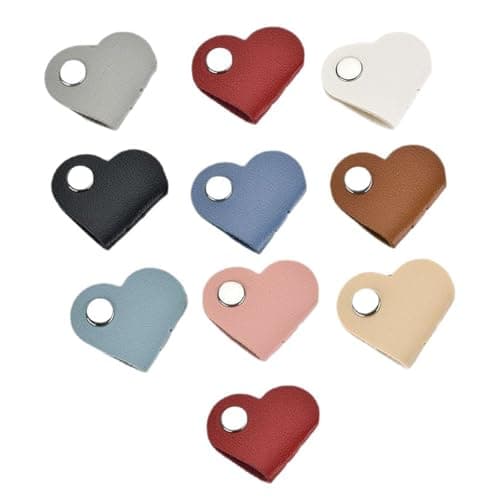 10Pcs Tidy Leather Cord Organizer Reusable Cable Straps Clips Flexible Wires Organiser Clip for Power Cord Headphone