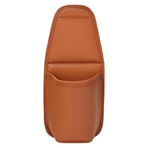 Leather Auto Door Storage Pocket Car Door Organizer Cup Holder (Orange)