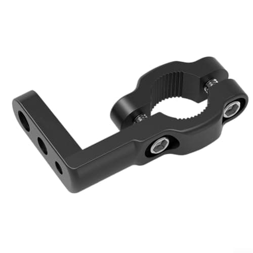 Motorcycle Head Extension Bracket Aluminium Alloy Multi-Functional Mount for GPS Phone Camera Accessories Gold Heavy Duty(Black)
