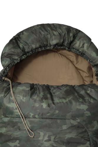 Mountain Warehouse Apex 250 Square Sleeping Bag - Durable, Insulated, Lightweight, Warm & Comfortable Bag wit Carry Bag - For Spring Summer Hiking & Camping Dark Khaki One Size — view 5