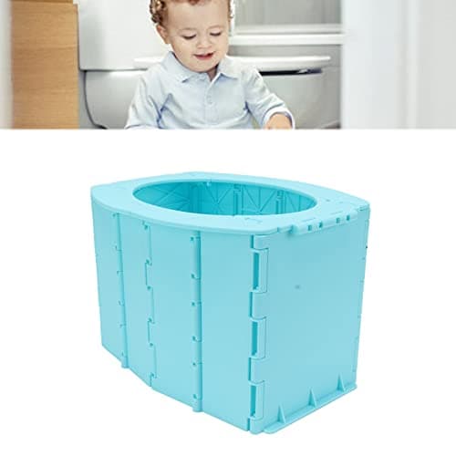 Jiawu Portable Kids Potty Training Toilet, Foldable Toddler Travel Potty for Camping Emergency, Easy Clean ABS Baby Toilet with Storage Bag, Compact Car for Road Trips Outdoor — view 4