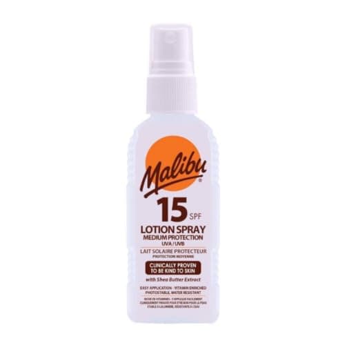Malibu Sun SPF 15 Sun Lotion Spray, Vitamin Enriched, 100ml
