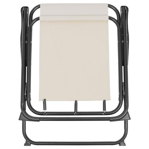 Harbour Housewares Folding Beach Chairs - Beige - Pack of 4 - Metal Outdoor Patio Seat Lightweight Portable Deck Chair for Picnic, Garden, Camping, Fishing — view 5