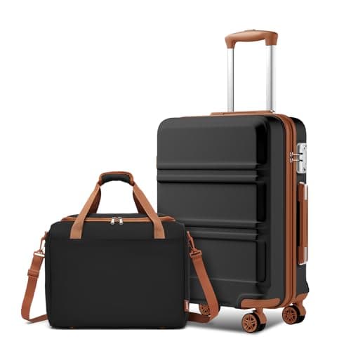 Kono 2 PCS Luggage Set 55x40x20cm Suitcase & 40x30x20cm Ryanair Cabin Bag