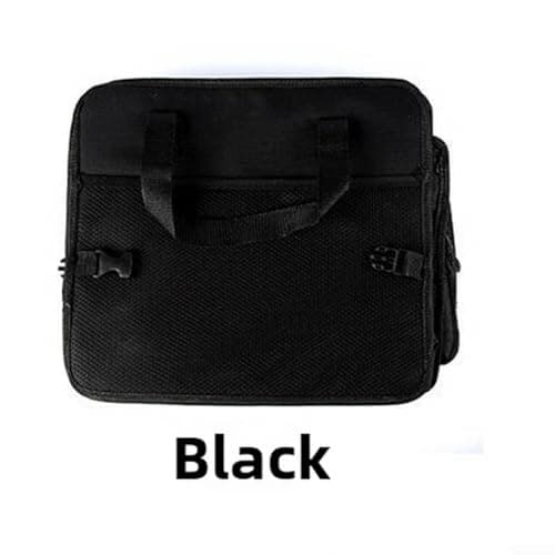 YJDOORPLAY Foldable Car Trunk Storage Bag with Insulated Cooler Pocket, Heavy Duty Oxford Cloth Organizer Box, Multi-Compartment Luggage Tidy for Travel, Red(black) — view 2
