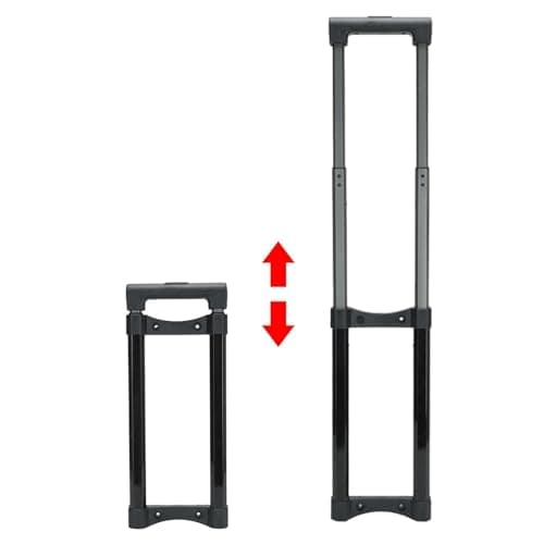Dickly Luggage Telescopic Rod, Traveling Luggage Telescopic Handle, DIY Suitcase Telescopic Handle, Spare Parts Stretchable Compact Black Metal Pull Rod 32inch Long — view 2