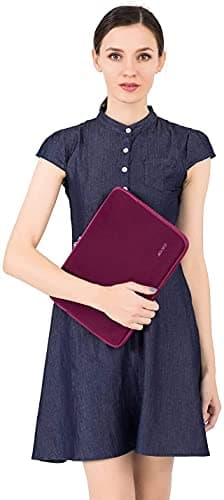 MOSISO 13.3 inch Laptop Case Neoprene Sleeve with Small Bag,Wine Red — view 6
