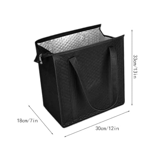 Insulated Cooler Bags, 2 Pack 30x18x33cm Large Reusable Shopping Bags — view 6
