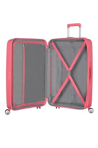 American Tourister Soundbox - Hard Shell Suitcase 77 cm Large - Trolley Suitcase with 4 Wheels, TSA Lock, Expandable & Light - 97/110 L - Pink (Sun Kissed Coral) — view 5