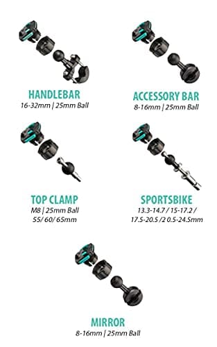 Ultimateaddons Motorcycle Crossbar 8-16mm Mount with Waterproof IPX5 Case for XXL Universal Phones - Dustproof and Shockproof Cover - 168 x 70mm — view 2
