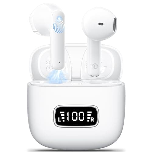 kauguo Wireless Earbuds Bluetooth 5.4,Long Battery Life Lightweight Earphones,Comfortable Fit Wireless Headphones For Small Ears,IPX6 Waterproof Earbuds For Running Gym Work Travel Music Calls
