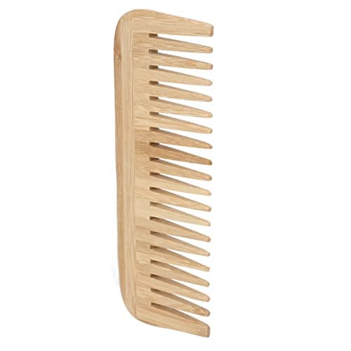 AMONIDA Wide Tooth Bamboo Comb Safety Hair Comb for Women Lightweight and Portable Wide Tooth for Home Travel