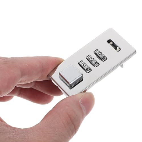 Operitacx 3 Digit Combination Lock for Suitcase and Luggage Bags with Enhanced Durability, Silver Iron Material Mini Travel Lock Suitable for Travel and Family Visits — view 4