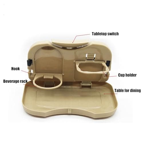 Bnojjellol Foldable Car Backseat Tray Organizers with Cup Holder Suitable for Secure Dining Work and Storage in Vehicles Spill Proof Vehicle Organizers Tray — view 6