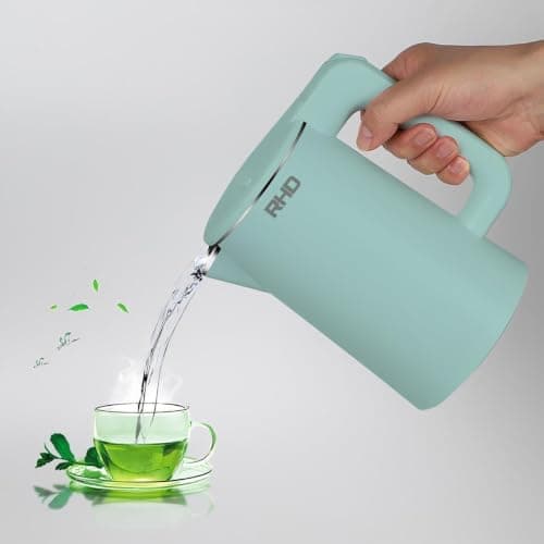 0.8l Small Electric Kettle For Boiling Water, Stainless Steel Travel Kettle, 1000w Fast Boil Teapot, Boil-Dry Protection, Auto Shut-Off, Perfect For Travel Boiling, Coffee, Tea (Green) — view 2