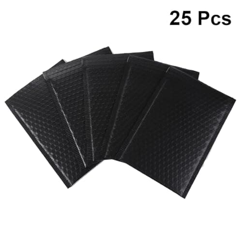 Black Pvc Bubble Storage Bags 25pcs, Shockproof Packing Pouches — view 6