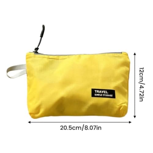 4-Piece Travel Organizer Bags for Luggage, Nylon Zipper Pouch Set (Orange) — view 5