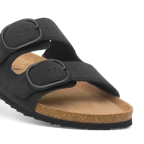 Lilley Womens Black Double Buckle Mule Sandal - Size 5 UK - Black — view 6