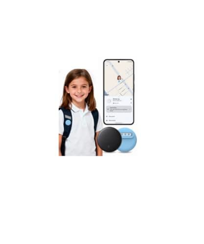 GPS Tracker for Kids Android, Google Find Hub, Pin Case for Clothing & Bags
