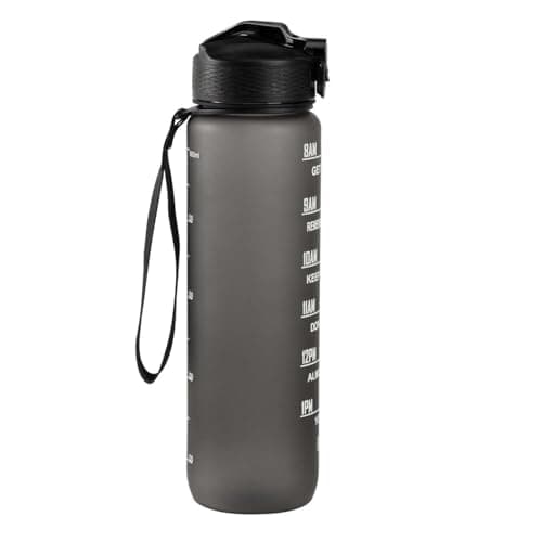1L Motivational Water Bottle with Straw - Leakproof Sport Water Bottle with Time Marker & Rubber Paint Coating - BPA Free Reusable Fitness Jug for Gym, Office & Outdoor (28.5cm x 7.8cm, 185g) — view 6