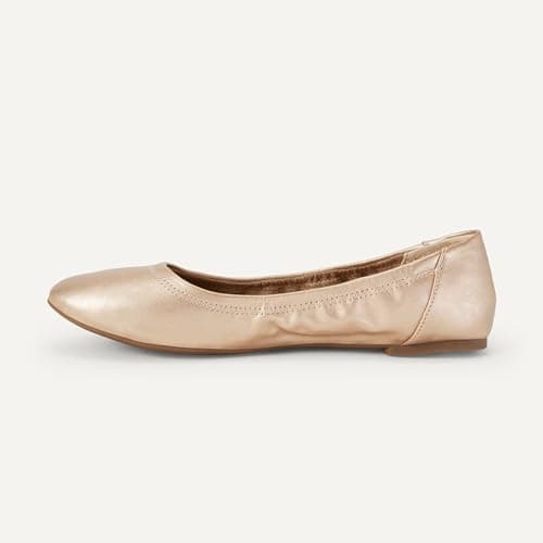 Amazon Essentials Women's Slip-On Ballet Flat Ballerina Shoes, Rose Gold, 6 UK Wide — view 3