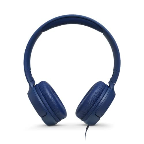 JBL Tune 500 On-Ear Lightweight Foldable Headphones with Pure Bass Sound, 1-Button Remote with Built-In Microphone, Blue — view 5