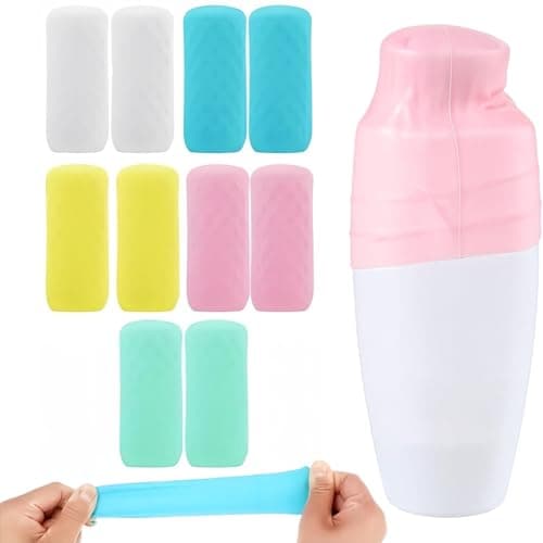 10 Pack Elastic Sleeves for Leak Proofing Silicone Bottle Covers, Travel Essentials, Fits Various Travel Size Bottles & Liquid Pouches, Reusable Travel Accessories for Men and Women, Easy to Use