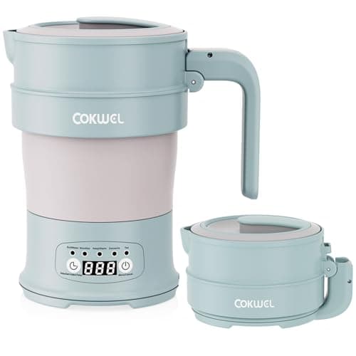 Collapsible Electric Travel Kettle, 0.7L Foldable Portable Water Boiler