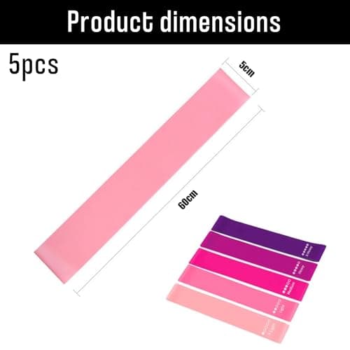 Resistance Bands, 5 Pcs Rubber Exercise Bands,5 Resistance Levels — view 2