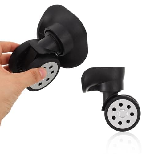 Milisten 2pcs Luggage Wheel Replacement with 360° Swivel Silent Casters, Sturdy Metal and Plastic Construction, Easy Installation for Travel Suitcase Mobility at Airport or Road Trips — view 3