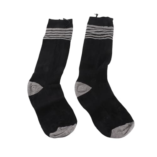 Qcwwy Electric Heated Socks Rechargeable Battery Heated Foot Warmers with 2 Battery Packs and Cotton Knit for Men Women Winter Outdoor Camping Skiing — view 4