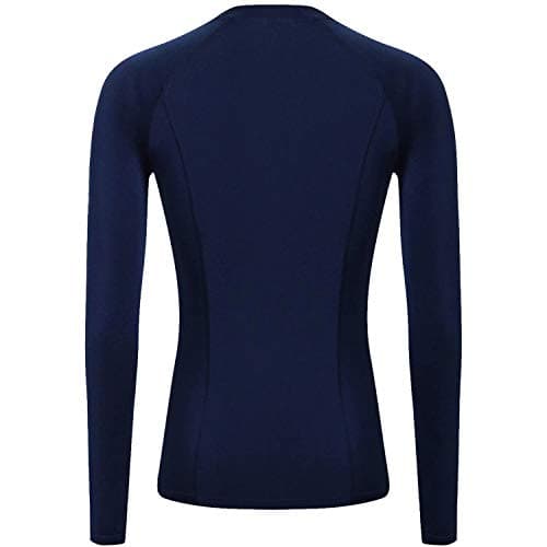 Sillictor Thermal Base Layer Womens Wicking Ski Base Layers with Thumb Hole Long Sleeve Running Top for Sports Gym Hiking Cycling Women Compression Tops High Wicking Breathable Warm 5021 Navy M — view 2