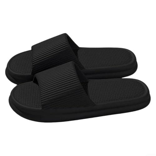 Rackumic EVA Non-slip Bathroom Slides for Couples with Fast Drying Sole Lightweight Comfort Shower Sandals for Home Spa Gym Pool Travel White Size 38-39(36-37 Black) — view 3