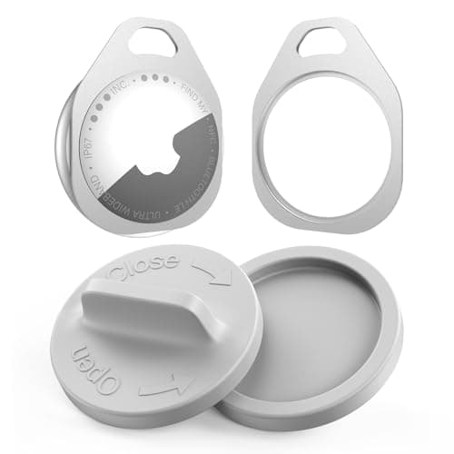 Magtame 2 Pack for AirTag Key Ring Holders,Aluminium Cases,Silicone Opener