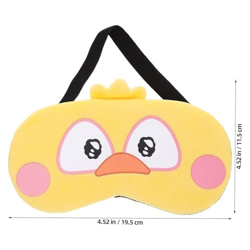COMPUKAS Portable Sleep Mask and Comfortable to Wear Design with Lightweight Cloth Material Featuring Creative Yellow Cartoon Pattern for Eye for Travel and Home Sleeping — view 2
