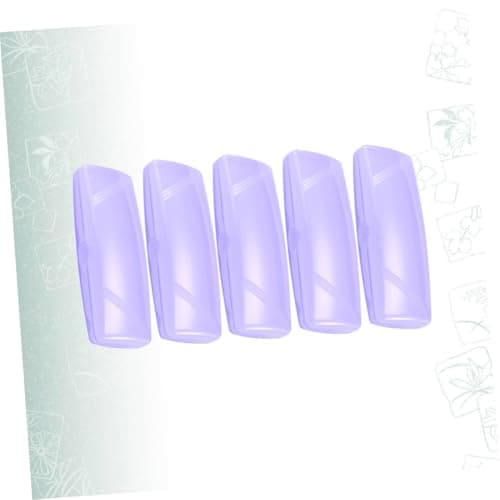 TOPPERFUN 5pcs Portable Plastic Glasses Case Purple Eyeglasses Box — view 5