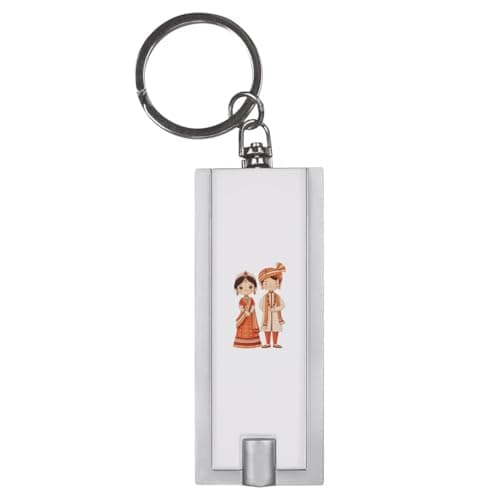 Azeeda 'Indian Wedding Couple' LED Keyring Torch (KT00047536)