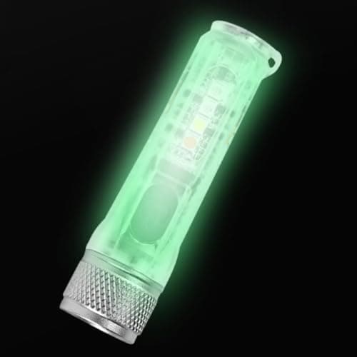 CLISPEED USB Rechargeable Mini Keychain Flashlight Compact Torch with Adjustable Brightness Modes in White for Travel and Outdoor Activities — view 4