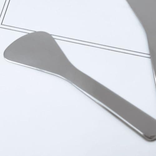 2pcs Stainless Steel Eye Cream Spatula Silver Compact Massage Tool — view 5