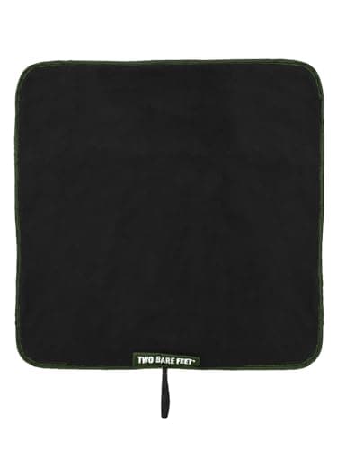 Two Bare Feet Portable Changing Mat for Surfing, Swimming, SUP & Watersports – Waterproof, Soft Sherpa Fleece, Roll-Up Design for Easy Travel & Outdoor Sports (Khaki/Black) — view 2