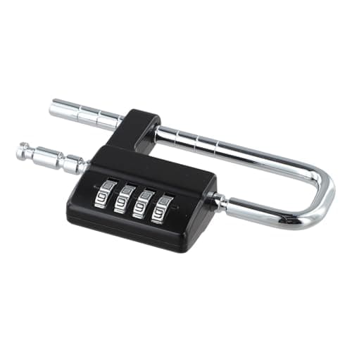Gettimore Adjustable U-Shaped Combination Lock for File Cabinet Wardrobe Door 4 Digit Mechanical Password Padlock Alloy Steel Security Lock Telescopic 42-98mm Silver Black — view 3