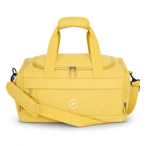 Wow Travel 40x30x20 Cabin Bag Compatible with Ryanair and Wizz Air Underseat Cabin Bag, Free Carry On Travel Bag, Lightweight Personal Item Hand Luggage for Weekend Trips and Flights (Mustard)