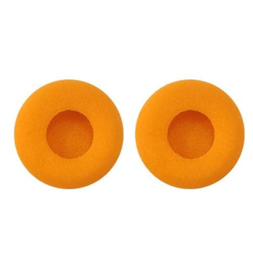AsrMyjcx Retro Style Headphone Photo Props Lightweight Headband Earphone for Fitness Travel Take A Plane Adults, Orange — view 2