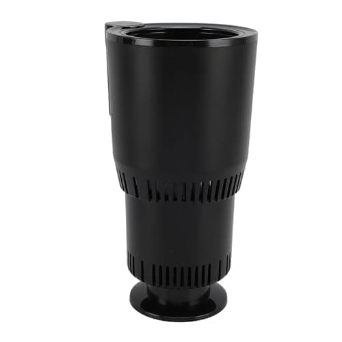 Alomejor Car Drink Cooler Warmer LCD Screen Display Temperature Car Cup Cooler Heater for Road Trip Aluminum (Black) — view 3