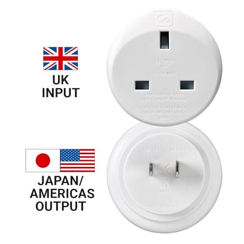 Go Travel UK to Japan and USA Plug Adapter, earthed & compact — view 4