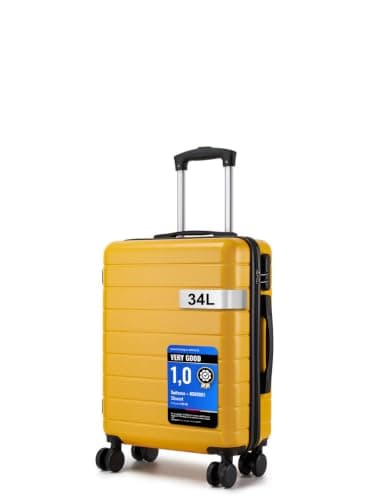 Shavont 20 Inch Cabin Suitcase 55x40x20 Carry on Hardshell Luggage (Yellow)