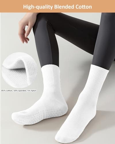 Yikki 4 Pairs Pilates Grip Socks, Reformer Yoga Socks for Women — view 5